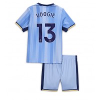 Camiseta Tottenham Hotspur Destiny Udogie #13 Visitante Equipación para niños 2024-25 manga corta (+ pantalones cortos)